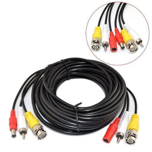 Ikkegol IKKEGOL 20036-10M 33 ft. 10M Video Audio 12V Power DVR Surveillance Security CCTV Camera RCA BNC Cable Cord Lead 20036-10M